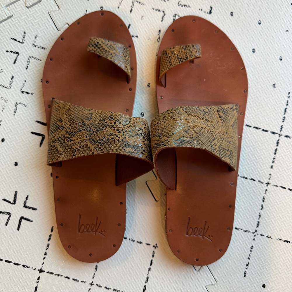Beek snakeskin sandals